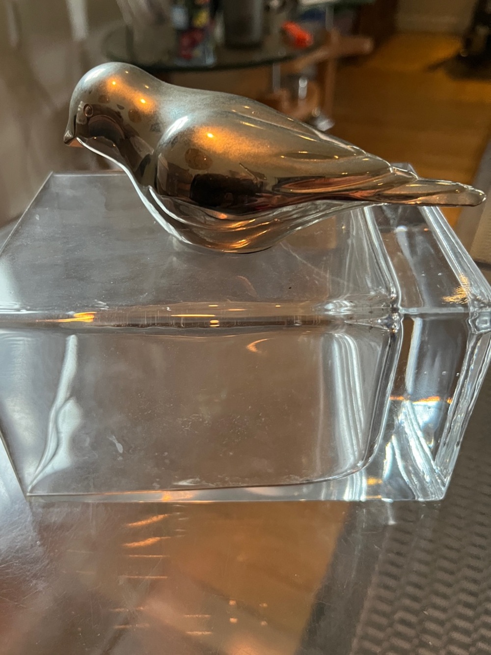 Silver Bird paperweight